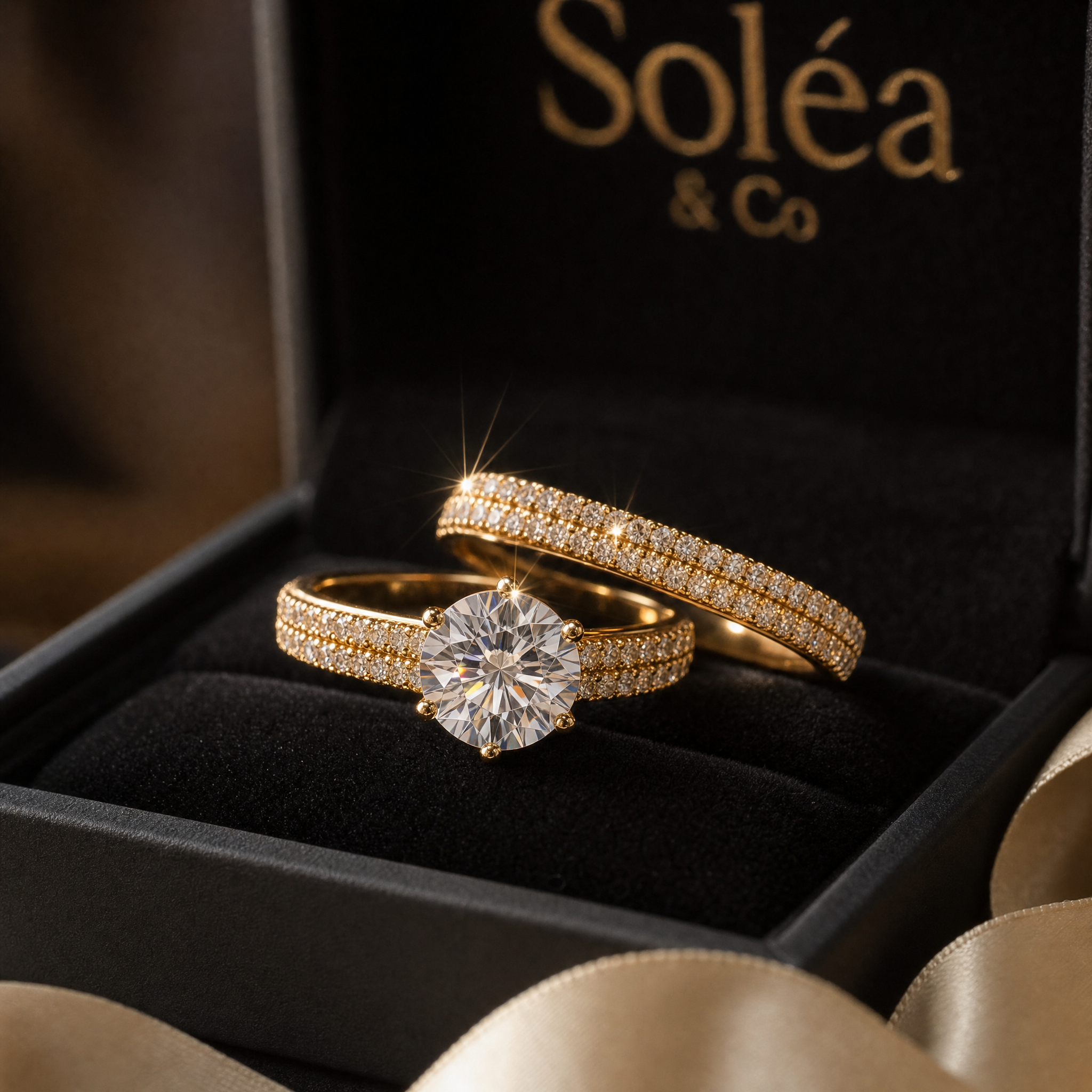 Lumière Bridal Ring Set