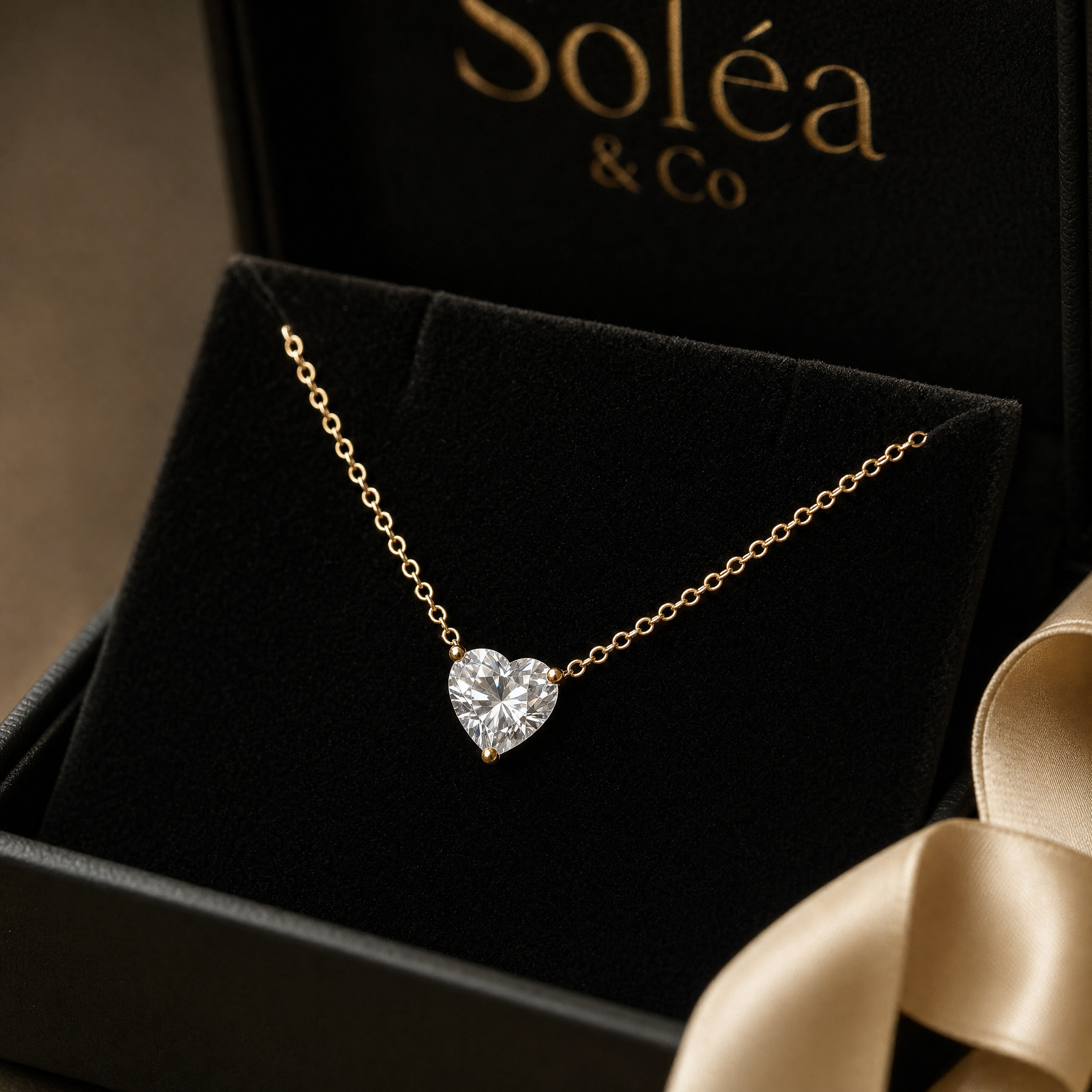 (VIP) Heart Solitaire Pendant Necklace