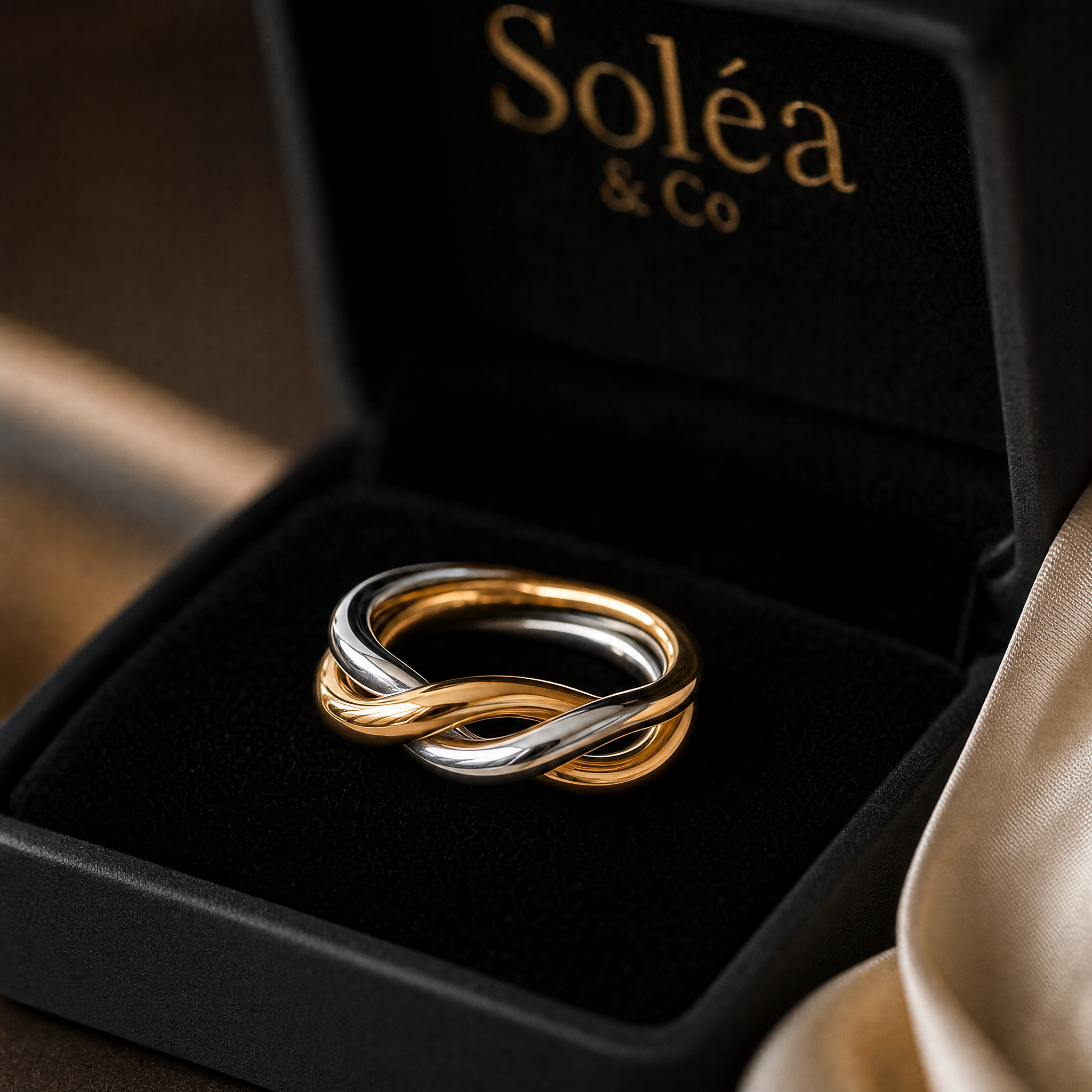 (VIP) Duo Twist Ring — Gold & Silver